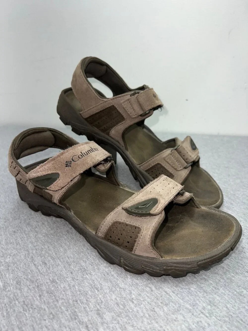 Columbia Mens Brown Outdoor Sandals Size 11 Adjustable Strap Lightweight Durable